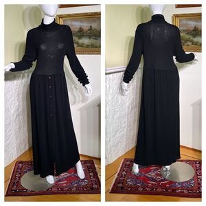 Poor Boy Black Maxi Turtleneck Dress